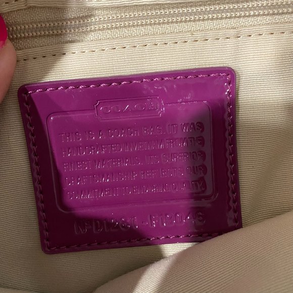 NWT Coach Monogram Handbag and IPad Case Purple/Tan/Brown - Picture 10 of 15